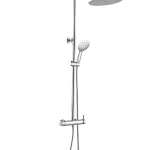 Grifería de lavabo en cromo brillo con sistema cold-start