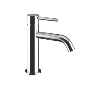 Grifería de lavabo en cromo brillo con sistema cold-start